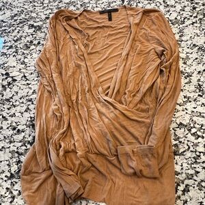 BCBGMaxAzria Camel Ribbed Cardigan